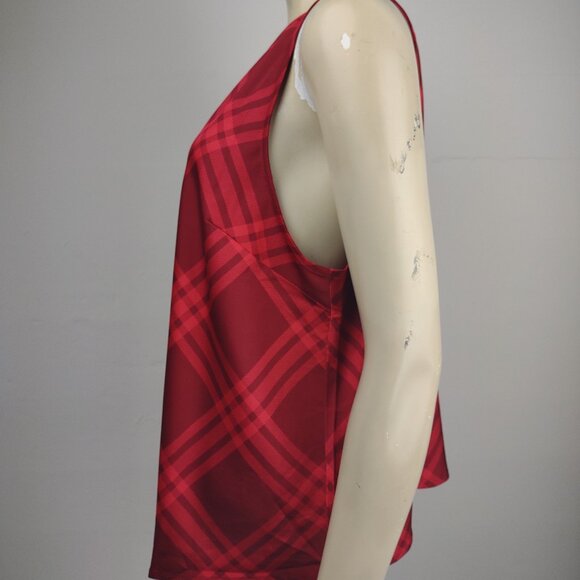 NWT J. Crew red plaid career sleeveless shirt tank top ladies womens XL - Picture 5 of 7